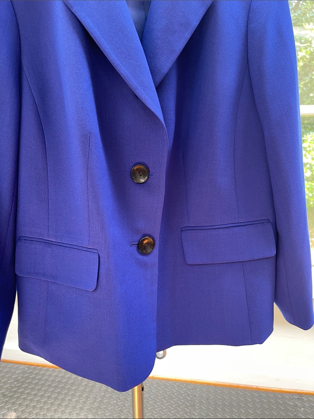 Kasper Women’s Royal Blue Two-Button Blazer - Picture 3 of 6